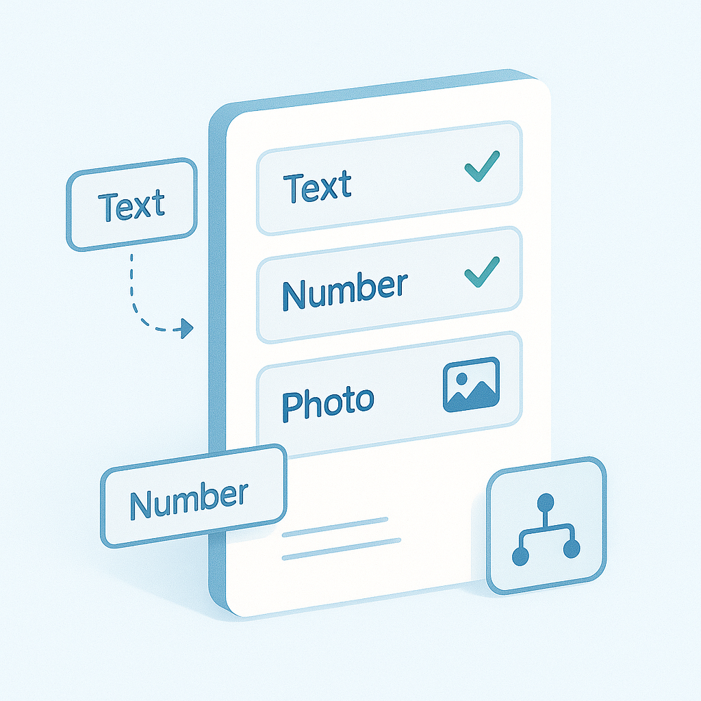 Tela de formulário dinâmico com campos configuráveis.